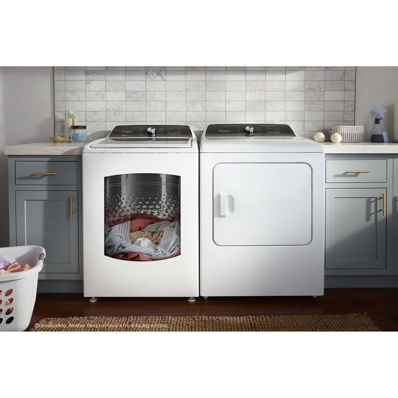 Whirlpool 29 in. 7.0 cu. ft. Gas Dryer with Moisture Sensing Dryer & Steam Cycle - White, , hires