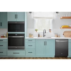 Whirlpool 30 in. 1.1 cu. ft. 1000W Smart Built-In Microwave with Convection & Sensor Cooking - Black Stainless, , hires