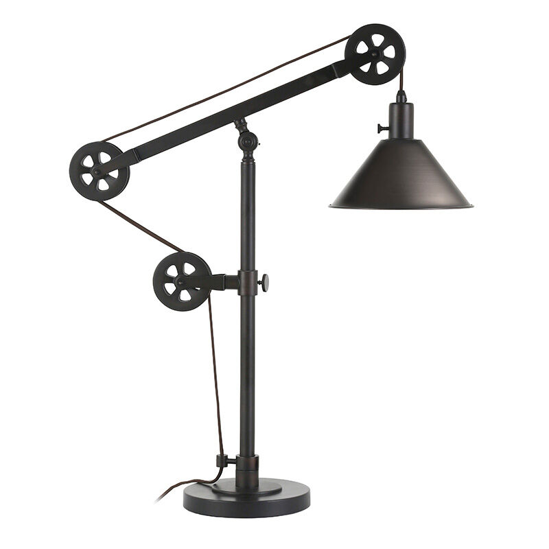 Hudson & Canal Descartes Table Lamp - Blackened Bronze, , hires