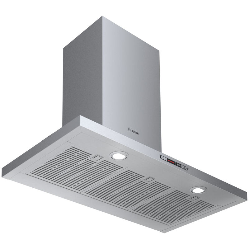 Bosch 500 Series 36 in. Convertible Chimney Style Range Hood with 600 CFM, 4 Fan Speeds & 2 Halogen Lights - Stainless Steel, , hires