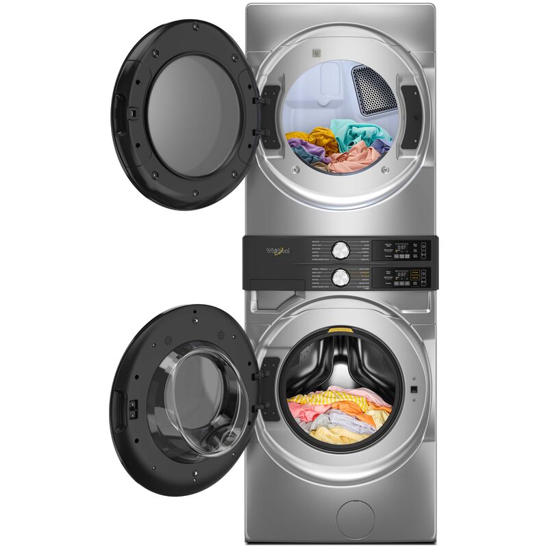 Whirlpool 28 in. 4.5 cu. ft. Smart Gas Front Load Laundry with UV Clean Technology, FreshFlow Vent System, Sensor Dry, Sanitize & Steam Cycle - Radiant Silver, Radiant Silver, hires