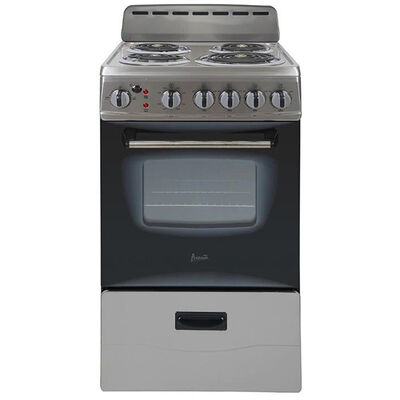 Avanti 20 in. 2.1 cu. ft. Electric Range with Coil Burners - Stainless Steel | ERU200P3S