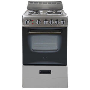 Avanti 20 in. 2.1 cu. ft. Oven Freestanding Electric Range with 4 Coil Burners - Stainless Steel, , hires
