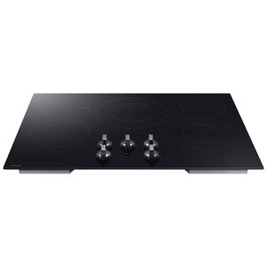 Samsung 30 in. 5-Burner Smart Electric Cooktop with Simmer Burner & Power Burner - Black, , hires