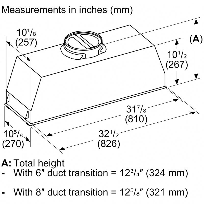 Bosch 300 Series 36 in. Smart Convertible Standard Style Range Hood with 300 CFM, 4 Fan Speeds & 2 LED Lights - Stainless Steel, , hires