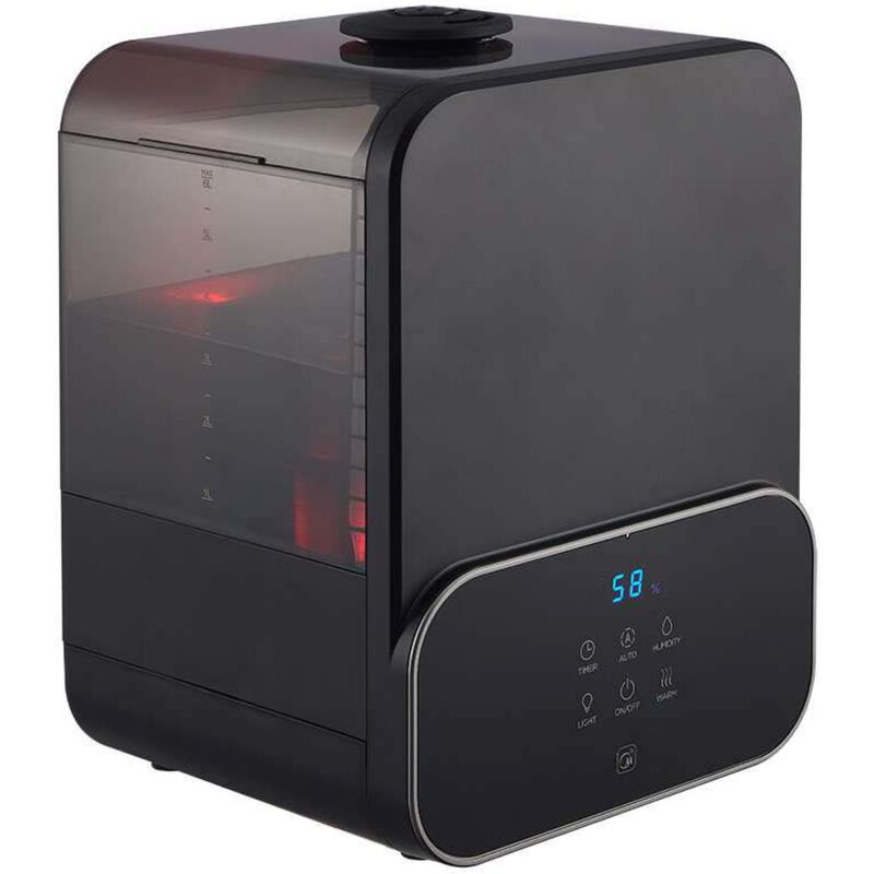 Midea 1.6 gal. Ultrasonic Humidifier with Warm and Cool Mist, for Spaces up to 215 sq. ft. - Black, , hires