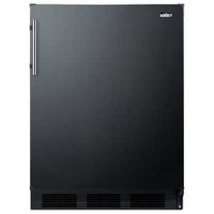 Summit 24 in. 5.8 cu. ft. Undercounter Refrigerator - Black, , hires