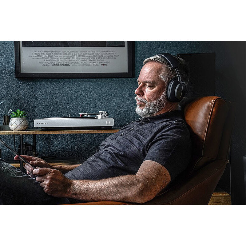 Victrola Hi-Res Carbon Turntable - Black/Silver, , hires