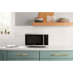 Whirlpool 19 in. 0.9 cu.ft Countertop Microwave with 10 Power Levels - Stainless Steel, , hires