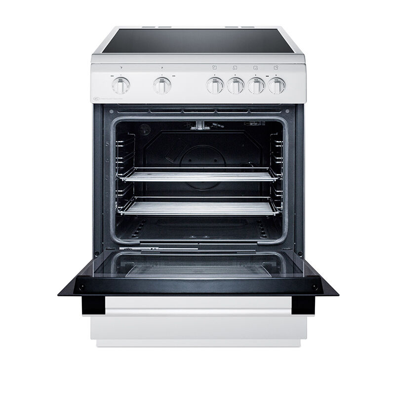 Summit Classic Collection 24 in. 2.4 cu. ft. Slide-In Electric Range with Smoothtop Burners - White, , hires