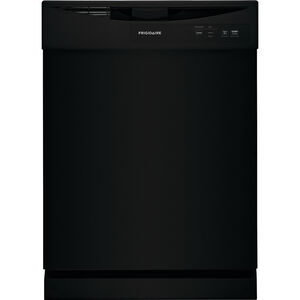 Frigidaire 24 in. Front Control Dishwasher with 62 dBa Sound Level & Pocket - Black, Black, hires