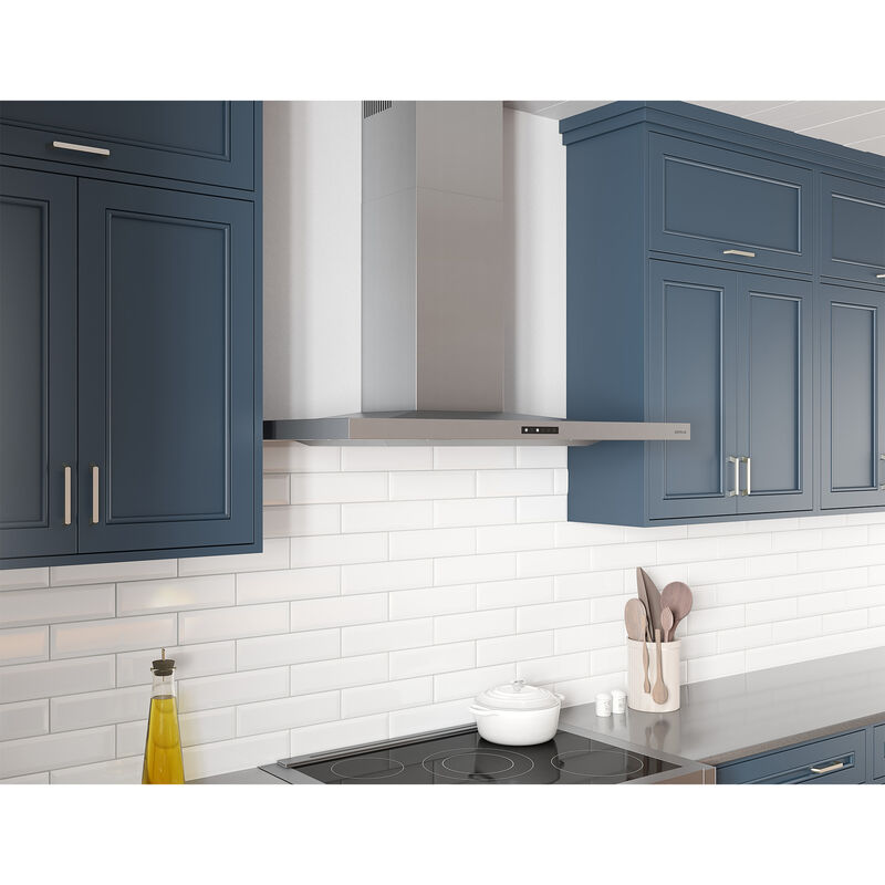 Zephyr Designer Collection 42 in. Convertible Chimney Style Range Hood with 3 Fan Speeds & 4 LED Lights - Stainless Steel, , hires