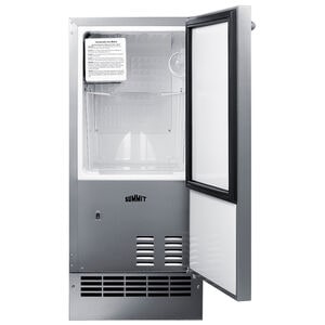 Summit 15 in. Built-In Undercounter Ice Maker with 22 lb. Ice Storage - Stainless Steel, , hires