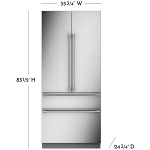 Monogram 36 in 20.1 cu. ft. Built-In Smart Counter Depth 4-Door French Door Refrigerator with Ice Maker - Custom Panel Ready, , hires
