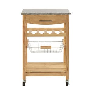 Cullen Kitchen Cart with Granite Top-Naural, , hires