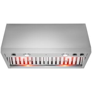 JennAir Pro-Style 36 in. Ducted Canopy Pro Style Style Range Hood with 600 CFM, 4 Fan Speeds & 2 Halogen Lights - Stainless Steel, , hires