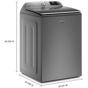 Maytag 27 in. 5.3 cu. ft. Smart Top Load Washer with Extra Power Button & Sanitize with Oxi - Metallic Slate, Metallic Slate, hires