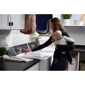 Speed Queen DR5 27 in. 7.0 cu. ft. Electric Dryer with Sensor Dry, Sanitize & Steam Cycle - White, , hires