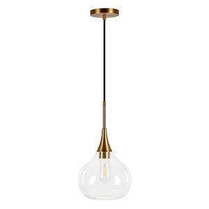 Hudson & Canal Ida Pendant Brass and Clear Glass, , hires