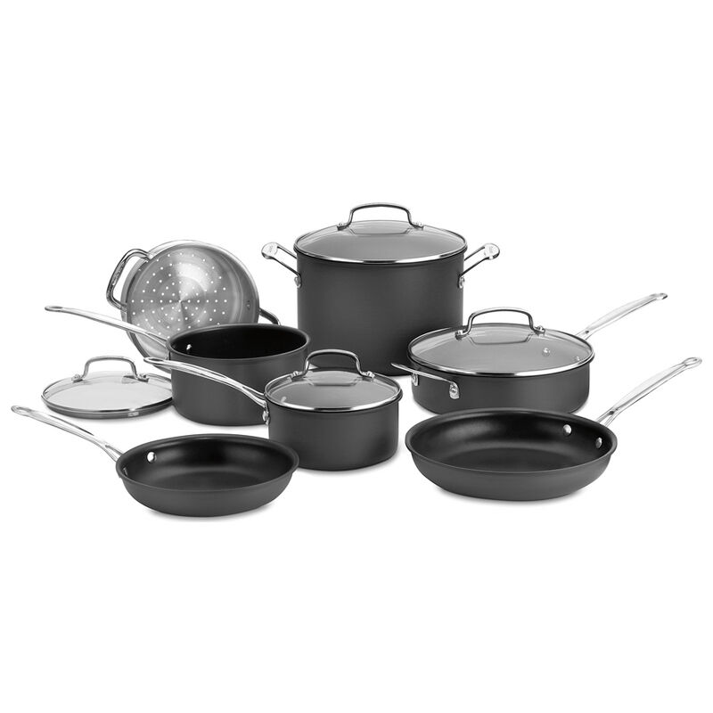 Cuisinart Chef's Classic Nonstick Hard Anodized 11 Piece Set - Black, , hires