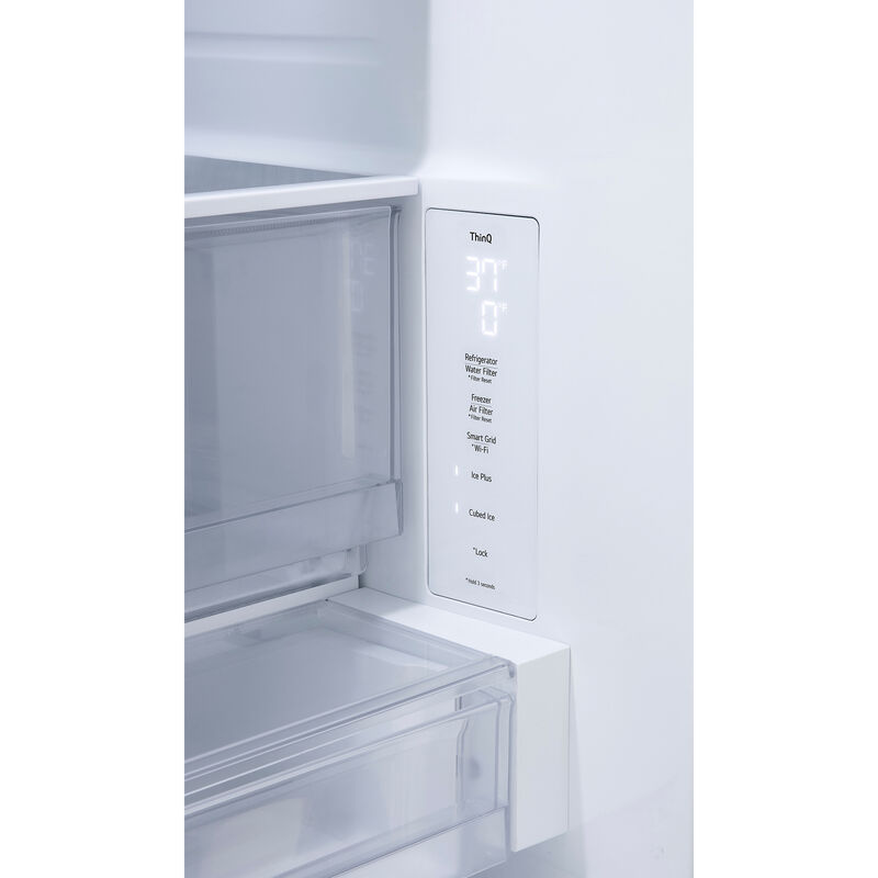 LG 36 in. 26.5 cu. ft. Smart Counter Depth French Door Refrigerator with Internal Water Dispenser - PrintProof Stainless Steel, , hires