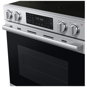 Samsung Bespoke 30 in. 6.3 cu. ft. Smart Air-Fry True European Convection Slide-In Electric Range with Radiant Burners - Stainless Steel, Stainless Steel, hires