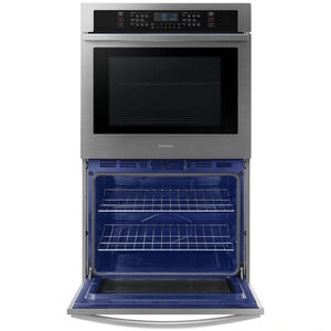 Samsung 30 in. 10.2 cu. ft. Smart Top Control Electric Double Wall Oven - Stainless Steel, Stainless Steel, hires