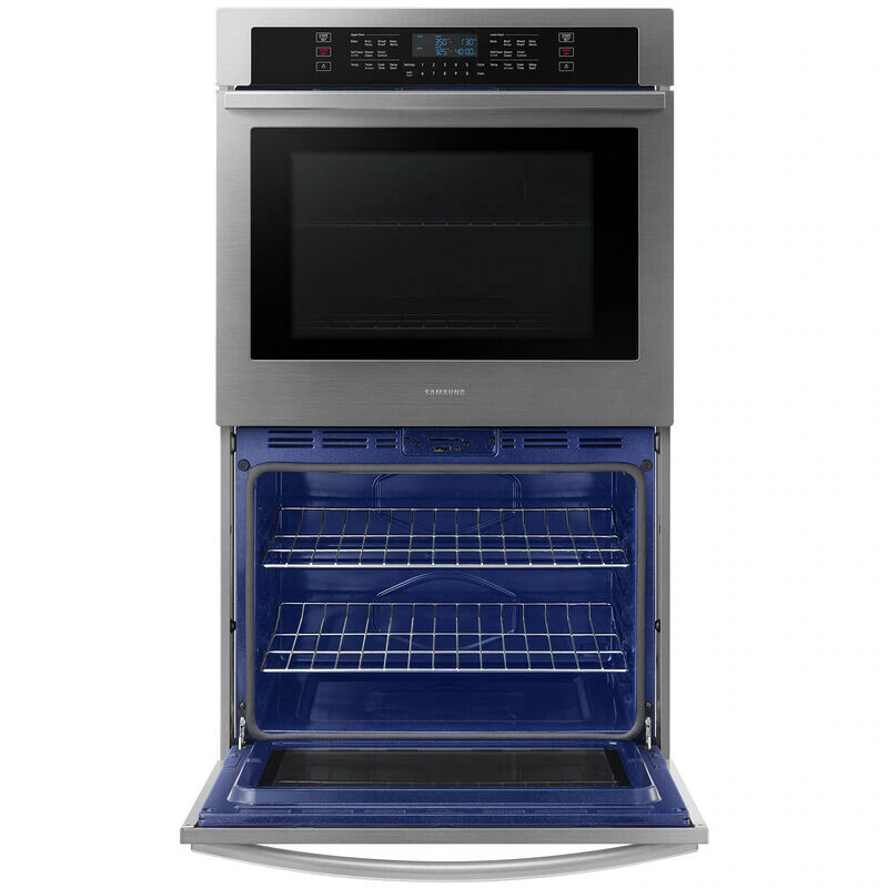 Samsung 30 in. 10.2 cu. ft. Smart Top Control Electric Double Wall Oven - Stainless Steel, Stainless Steel, hires