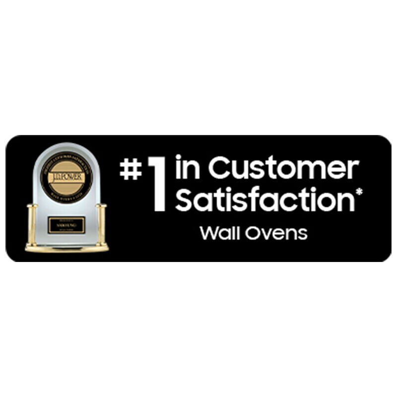 Samsung Bespoke 30 in. 5.1 cu. ft. Smart Steam Electric Single Wall Oven with Dual Convection - Matte Black, , hires