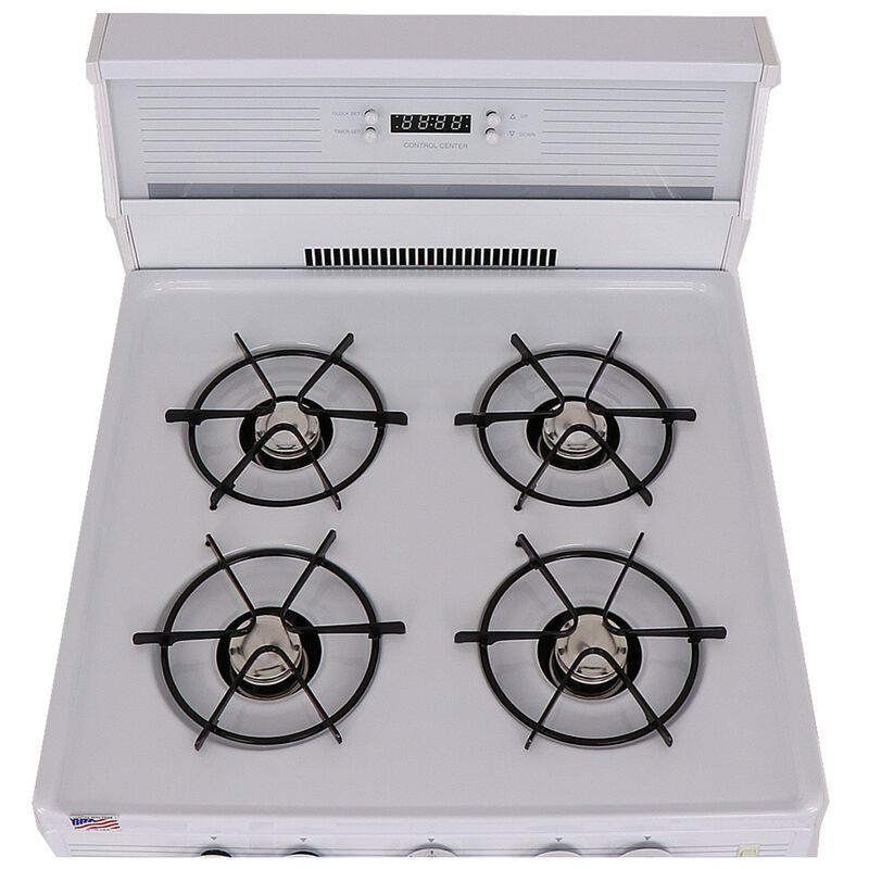 Premier 24 in. 2.9 cu. ft. Gas Range with Open Burners - White, , hires