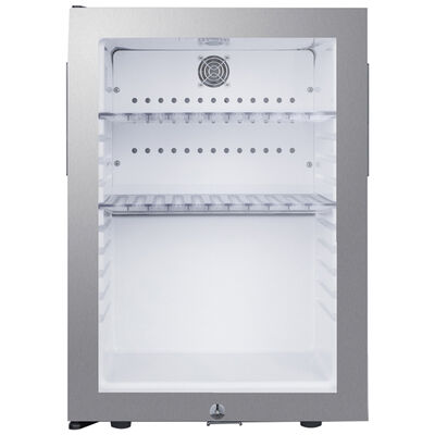 Summit 16 in. 1.2 cu. ft. Compact Beverage Center with Adjustable Shelves & Digital Control - Stainless Steel | MB27GLSSLHD