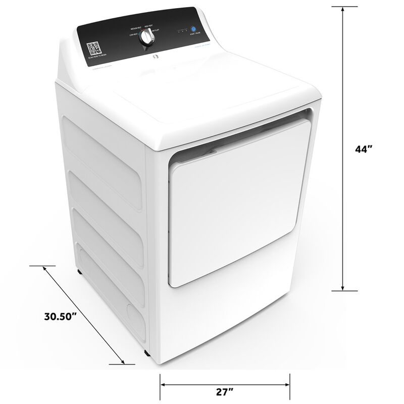GE 27 in. 7.4 cu. ft. Smart Commercial Electric Dryer with Sensor Dry & Built-In App Payment System - White, , hires