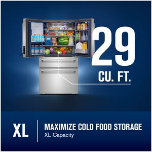 Maytag 36 in. 28.9 cu. ft. 4-Door French Door Refrigerator with Ice & Water Dispenser - Fingerprint Resistant Stainless Steel, , hires