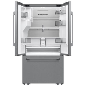 Samsung Bespoke 36 in. 28.5 cu. ft. Smart French Door Refrigerator with Ice & Water Dispenser - Fingerprint Resistant Stainless, , hires