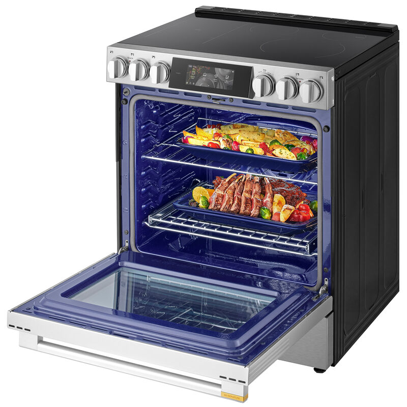 LG Signature 30 in. 6.3 cu. ft. Smart Air-Fry True European Convection Slide-in Electric Range with 4 Induction Burners & 1 Radiant Burner - PrintProof Stainless Steel, , hires