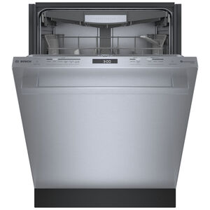Bosch 800 Series 24 in. Smart Built-In Dishwasher with Top Control, 42 dBA Sound Level, 16 Place Settings, 8 Wash Cycles & Sanitize Cycle - Stainless Steel, Stainless Steel, hires