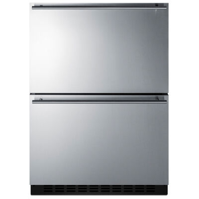 Summit 24 in. 3.3 cu. ft. Outdoor Refrigerator & Freezer Drawer - Stainless Steel/Panel Ready | ADRF244OS