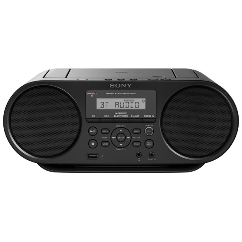 Sony Portable AM/FM Stereo Boombox with CD, USB, Aux Input  Bluetooth -  Black | P.C. Richard  Son