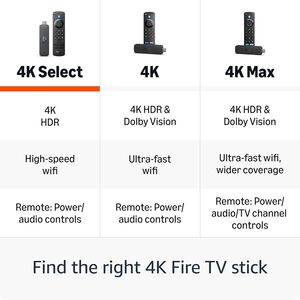 Amazon Fire TV Stick 4K Select (newest model), start streaming in 4K, AI-powered search, and free & live TV, , hires