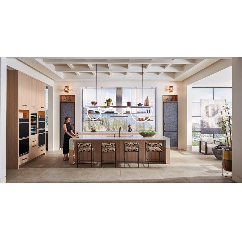 Monogram Minimalist Series 30 in. 10 cu. ft. Smart Top Control SpeedElectric Double Wall Oven with True European Convection - Stainless Steel, , hires