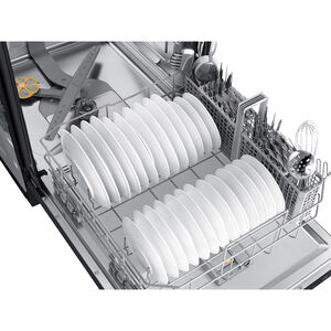 Samsung 24 in. Top Control Smart Dishwasher with 46 dBa Sound Level, 3rd-Rack, AutoRelease & Pocket - Stainless Steel, , hires