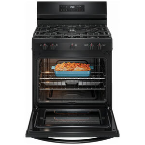 Frigidaire 30 in. 5.1 cu. ft. Oven Freestanding Natural Gas Range with 5 Sealed Burners - Black, , hires