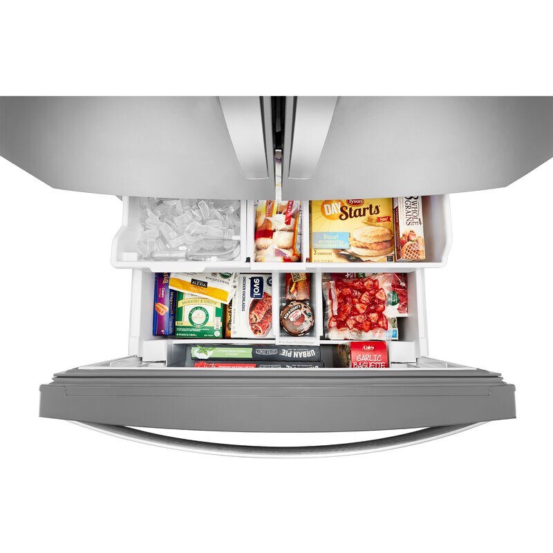 Whirlpool 36 in. 26.8 cu. ft. French Door Refrigerator with Ice & Water Dispenser - Fingerprint Resistant Stainless Steel, Fingerprint Resistant Stainless, hires