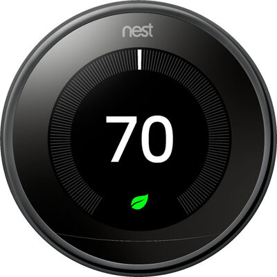 Google Nest Learning Smart Thermostat (3rd Generation) - Black | T3018US