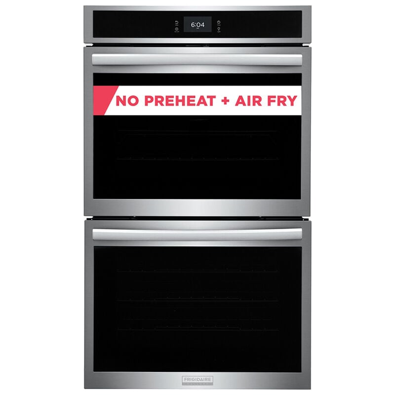 Frigidaire Gallery 30 in. 10.6 cu. ft. Top Control SteamElectric Double Wall Oven with True European Convection - Stainless Steel, Stainless Steel, hires