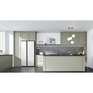 Samsung Bespoke 36 in. 28.0 cu. ft. Smart Side-by-Side Refrigerator with Internal Water Dispenser - White Glass, White Glass, hires