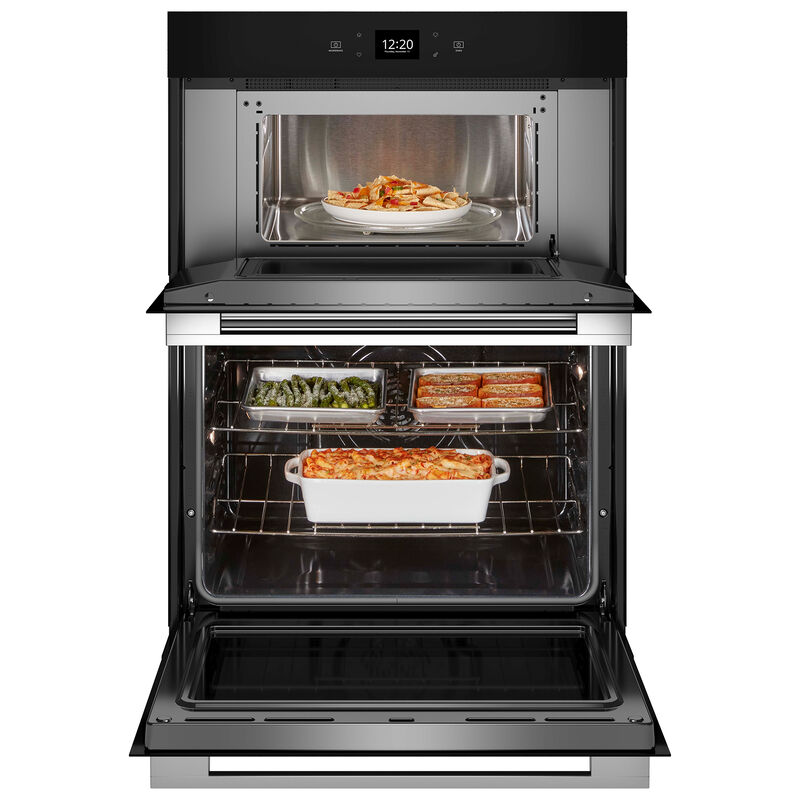 Whirlpool 30 in. 6.4 cu. ft. Electric Smart Oven/Microwave Combo Wall Oven with Standard Convection & Self Clean - Fingerprint Resistant Stainless Steel, , hires
