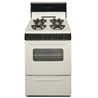 Premier 24 in. 3.0 cu. ft. Oven Freestanding Gas Range with 4 Sealed Burners - Bisque | SJK240T