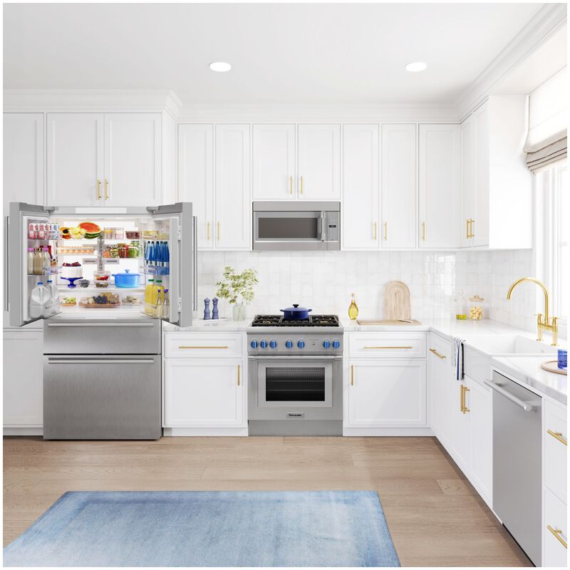 Thermador 36 in. 20.4 cu. ft. Smart Counter Depth 4-Door French Door Refrigerator with Internal Water Dispenser - Stainless Steel, , hires