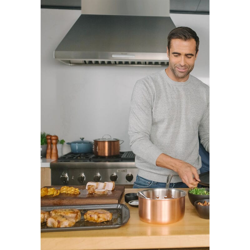 Thermador Professional Series 48 in. Ducted Chimney Style Range Hood with 4 Fan Speeds & 4 LED Lights - Stainless Steel, , hires